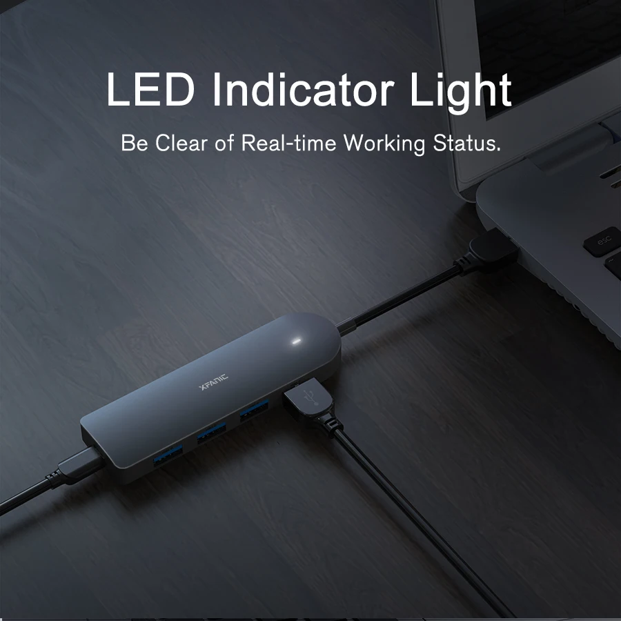 USB Hub, Ultra Slim  Adapter with 4 USB 3.0 Ports for USB Devices Black