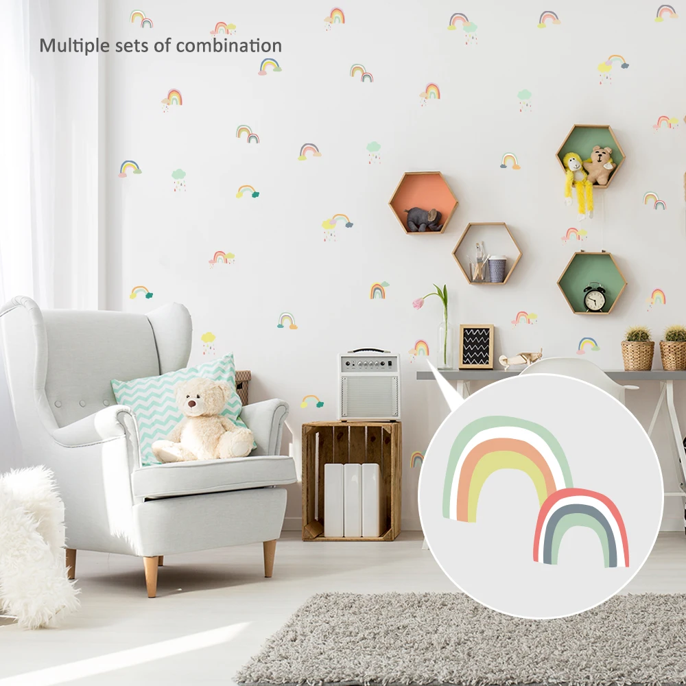  Funlife детские наклейки на стену красочные Мультяшные радужные рекламные виниловые для комнаты и