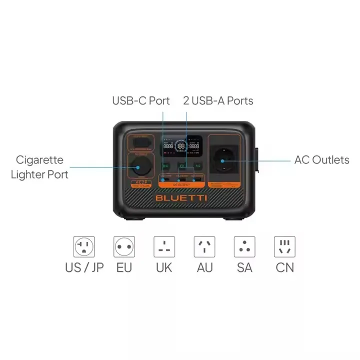Bluetti AC2P 110 В 220 мини Солнечная система с солнечной портативной электростанцией для кемпинга на открытом воздухе