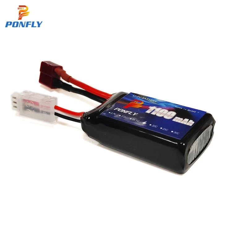 PONFLY Hot Sell 3s 11.1v 1100mah Lipo Battery For Rc Car Boat Airplane Vtol Drone Fpv Drone Fixed wing Drone Toys Battery