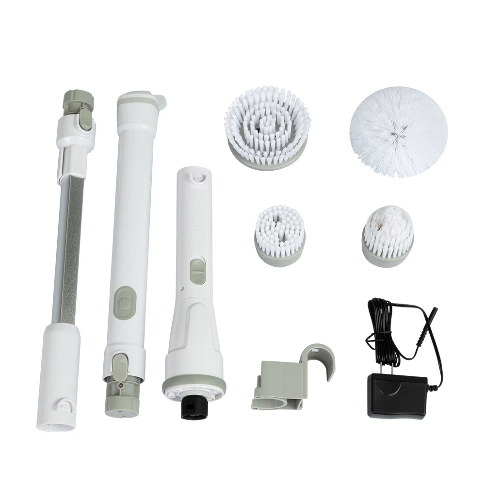 Adjustable direction brush power brush scrubber cleaning