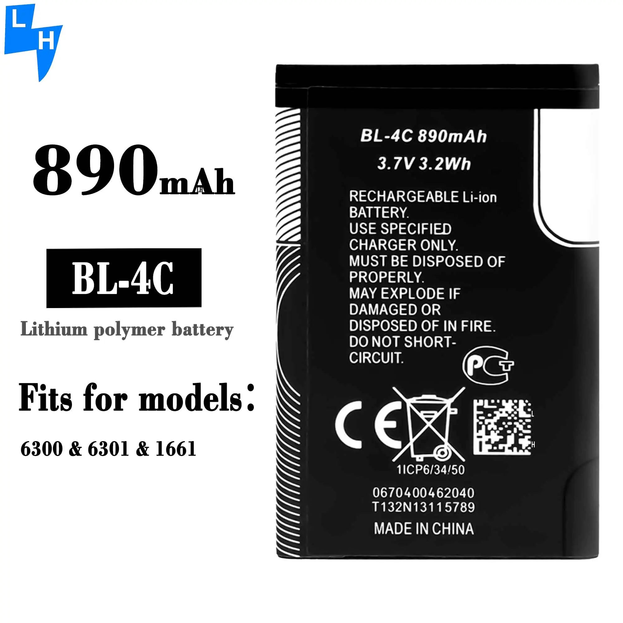 Low Price Compatible Rechargeable 3.7V 900mah Li-ion Cell All Model gb t18287 Cell Phone Battery BL-4C