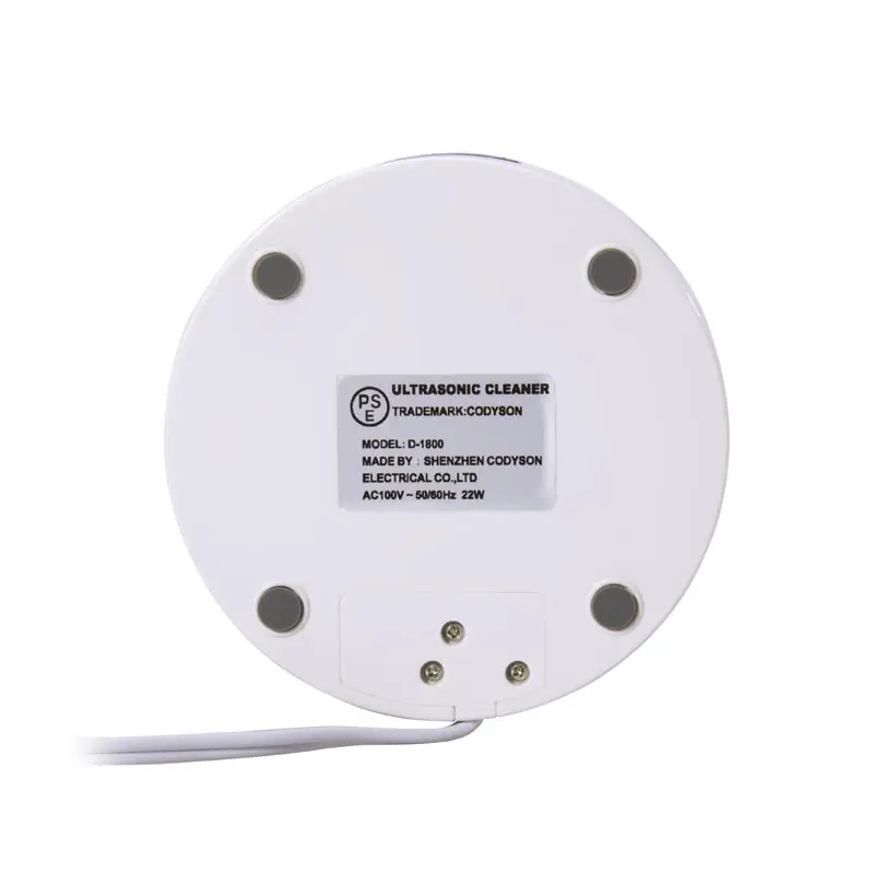 Codyson Mini Ultrasonic Cleaner D-1800 Home Use White Color Ultrasonic Cleaning Machine