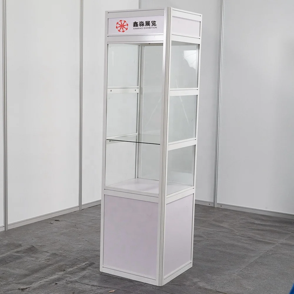Portable Folding Toy Display  Showcase,Aluminum Plastic Glass Cabinet foldable