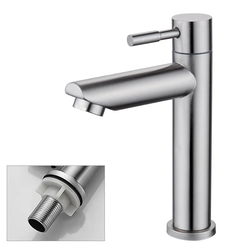 New kitchen bathroom products 2024 Stainless steel 304 basin faucet single and double hole deck mounted water taps