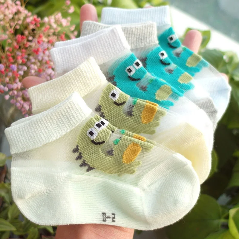 Summer Baby Breathable Thin Popular 5 Pcs/Set Cute Cartoon Kids Newborn Socks