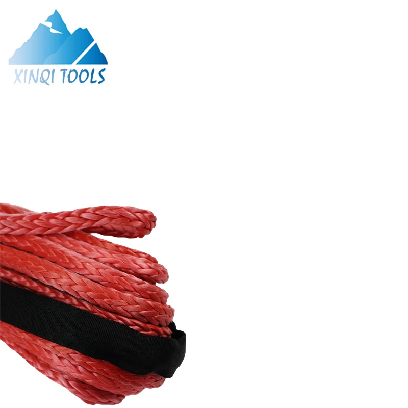 XINQI Synthetic Winch Rope Line Cable Capacity W/Sheath Black - 3 Year Warranty