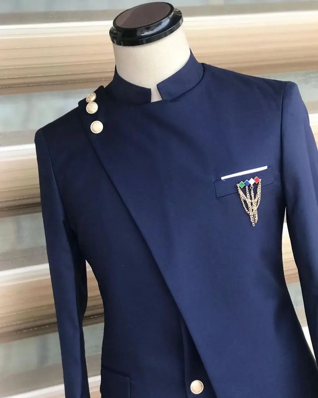 Made to Measure Men Elegant Luxury Indian Designer Groom Wear Indowestern Sherwani Prince Suit