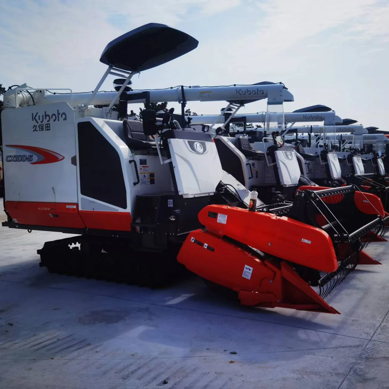 Big Tank Kubota Combine Harvester cx100s Rice corn Grain Harvester