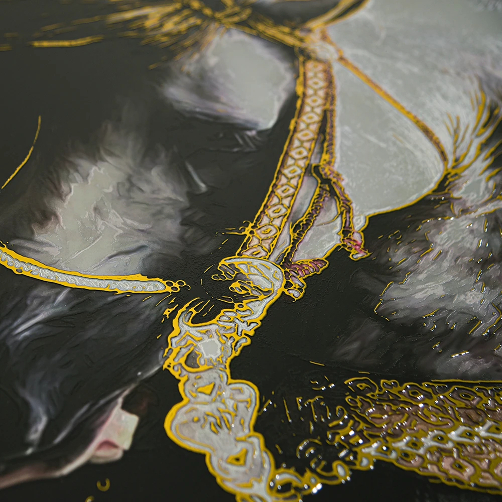 Modern Decoration Personal Customization Picture Abstract Horse 3D Relief Wall Hanging Animal Painting