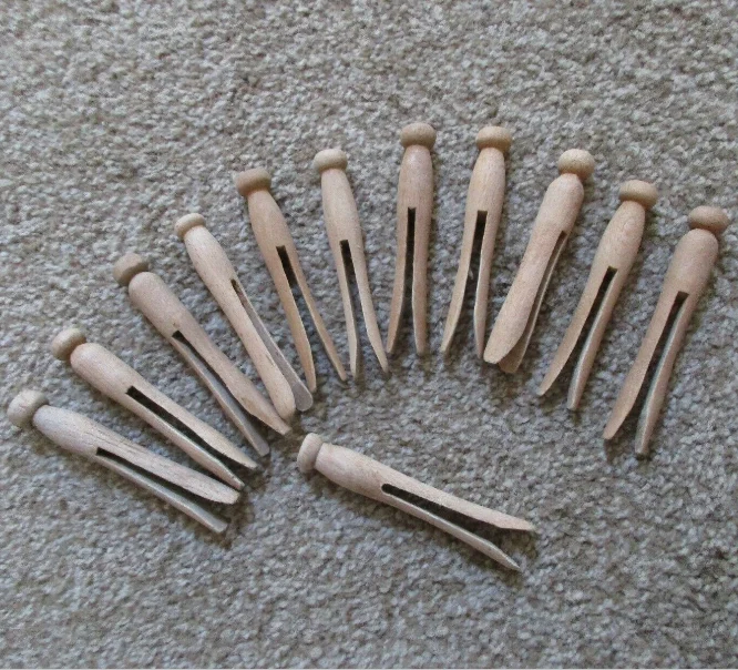 Wooden Round Head Clothes Pegs Wholesale Old Fashion Round Wood Clothespins