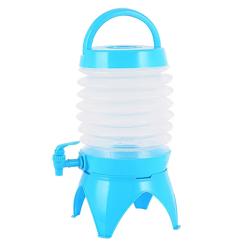 3.5L Outdoor Folding Telescopic Camping Storage Bucket Multifunctional Drinking Water Bucket Vehicle Portable Beer Keg