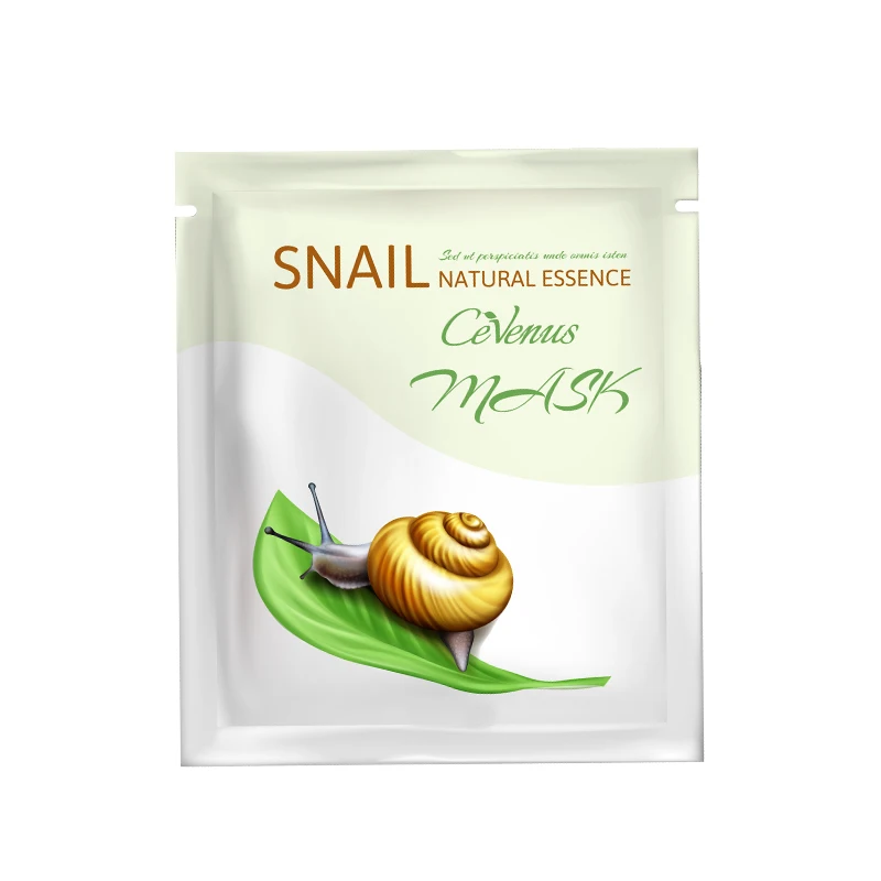 Private Label Snail Whitening Hydrating Repairing Facial Face Sheet Mask Moist Bright Shiny Skin