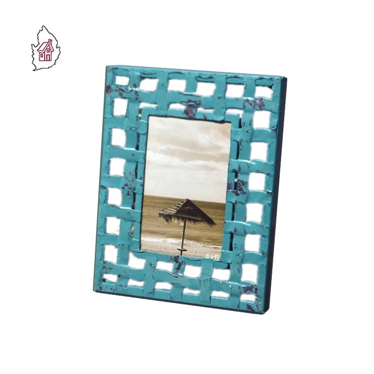 
Distressed Antique Retro Embossed Hollowed Out Metal Picture Frames A3 