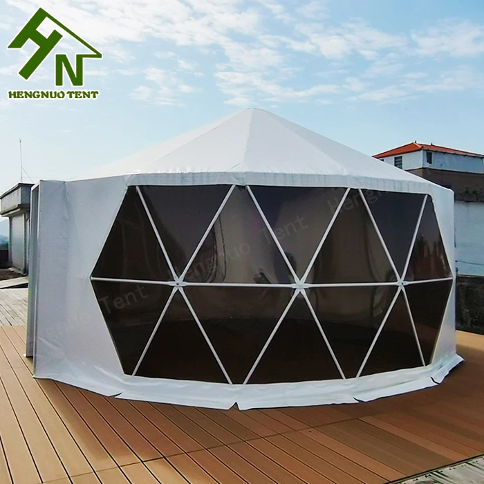 Galvanized Steel Frame Outdoor Mongolian Yurt House Geodesic Safari Tents For Camp Site