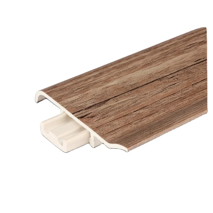 Easy Clean PVC Skirting Board Waterproof Baseboard for SPC WPC PVC flooring