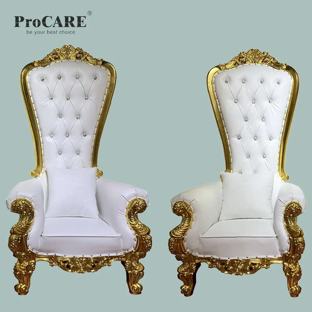 high quality classic king and queen throne sofa chair for hotel wedding