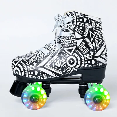 
Roller Skates 2021 new pro quad roller skates for child pinky skate shoes with flashing PP PVC WHEEL 
