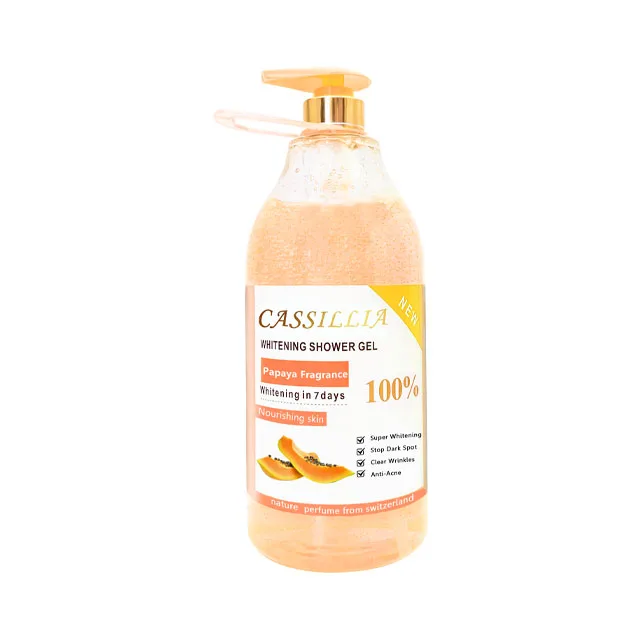 Cassillia Whitening Body Wash Custom Ingredients OEM ODM Moisturizing BIO Shower Gel for Body Care
