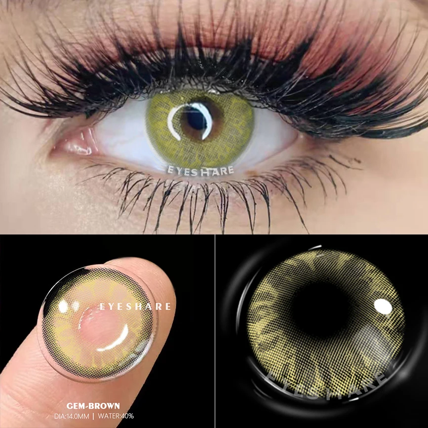 EYESHARE eye Contact Lens Care Products Natural Crystal Color Cosmetic Contact Lenses Eye Colored Lenses