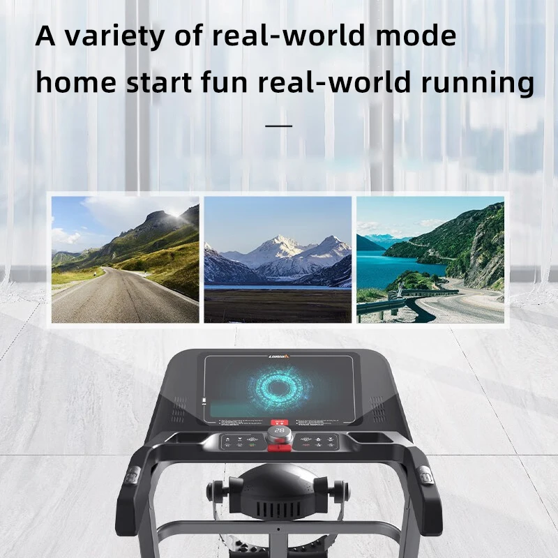 Factory sales Commercial Treadmill Machine  Electric Multi-Functional Treadmill Silent hydraulic folding HD screen