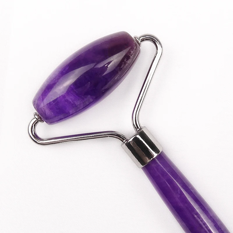 Hot sell natural Jade roller set anti-aging jade roller massage amethyst face roller gua sha kit
