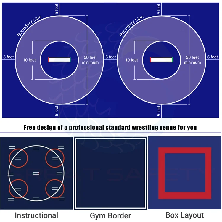 Professional 10x10 ft Wrestling Roll Mats pvc vinyl xpe foam Roll up mats for Martial Arts Clothing and Wrestling Practice