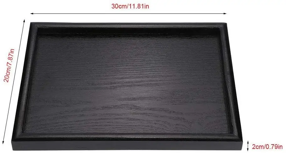 Country Rustic Wood Lacquerware Nesting Breakfast Food On Bed Serving Ottoman Trays For Tea Hotel Coffee Fruit Snack IBEI