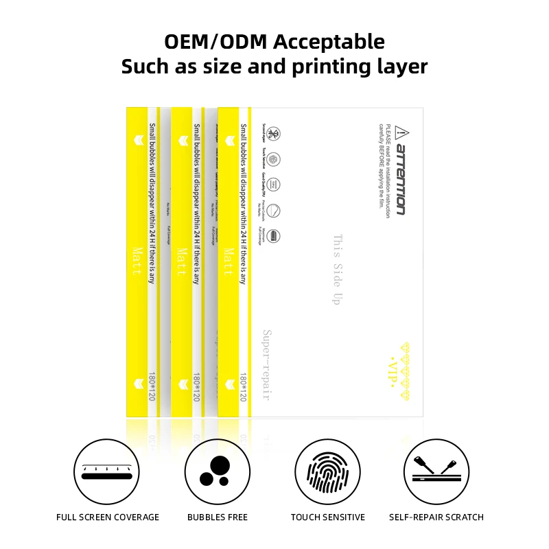 HD Matt Anti-blue Anti-purple Light Super Self-repair Screen Protective Tph Tpu Hyfrogel FIlm Cell Phone Screen Protector Sheet