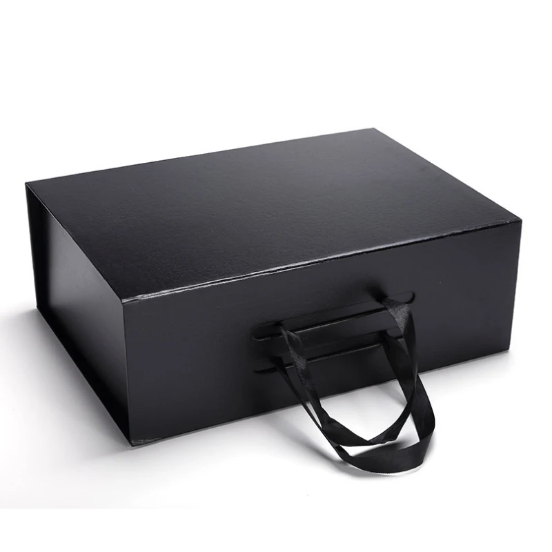 Wholesale Luxury Bespoke Custom Logo Rigid Cardboard Magnetic Paper Gift Folding Boxes With Ribbon Closure For Wedding Dress