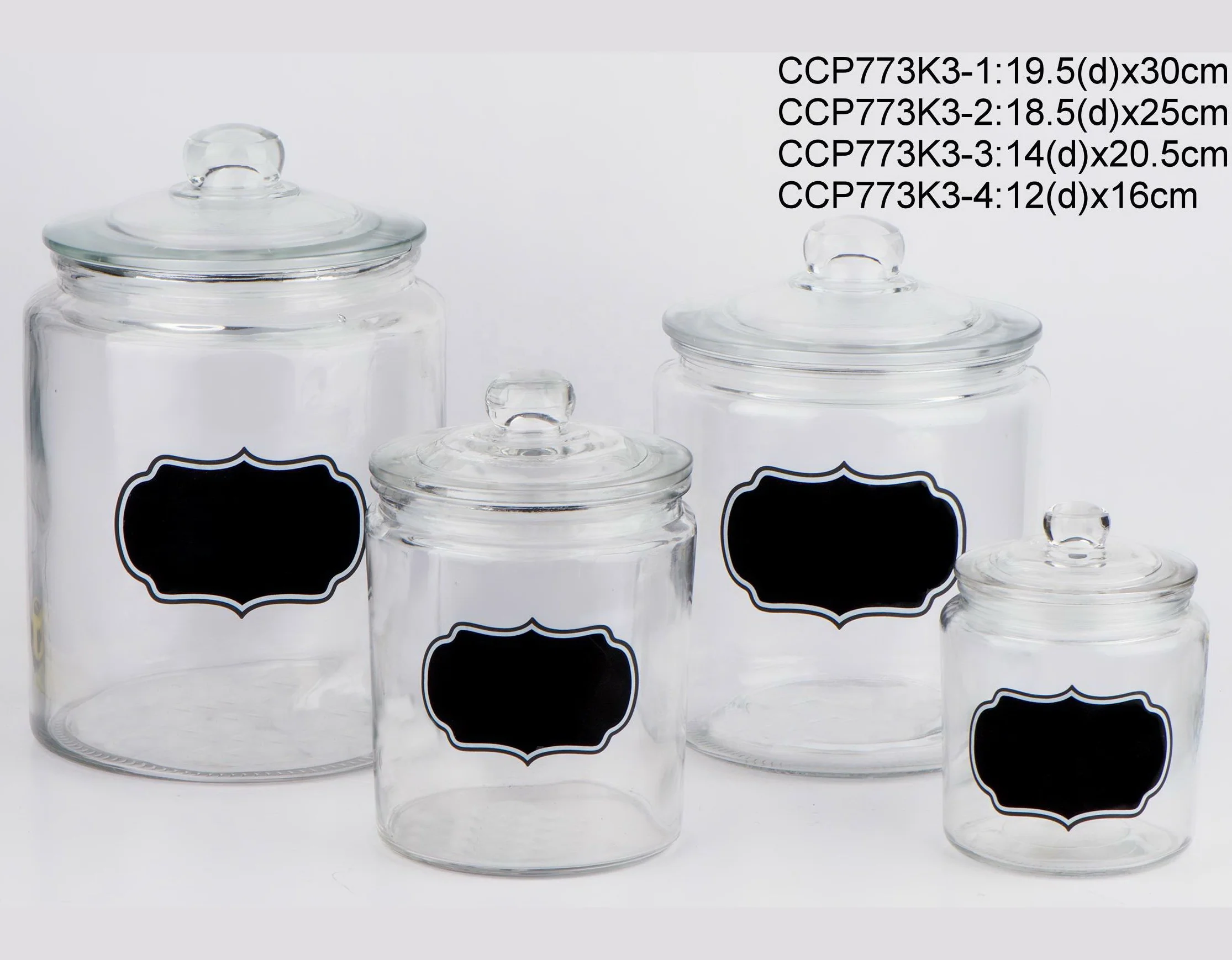 960 мл 1800ml 3800ml 5600ml термос для хранения еды канистра стеклянная банка печенья с со стеклянной крышкой и Доске Печать (CCP773K)