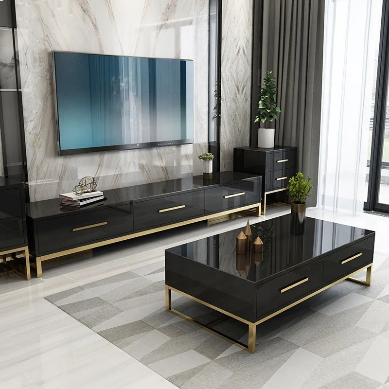 NOVA белый глянцевый Подставка для телевизора Muebles с золотыми ножками MDF шкаф гостиной современные роскошные шкафы хранения