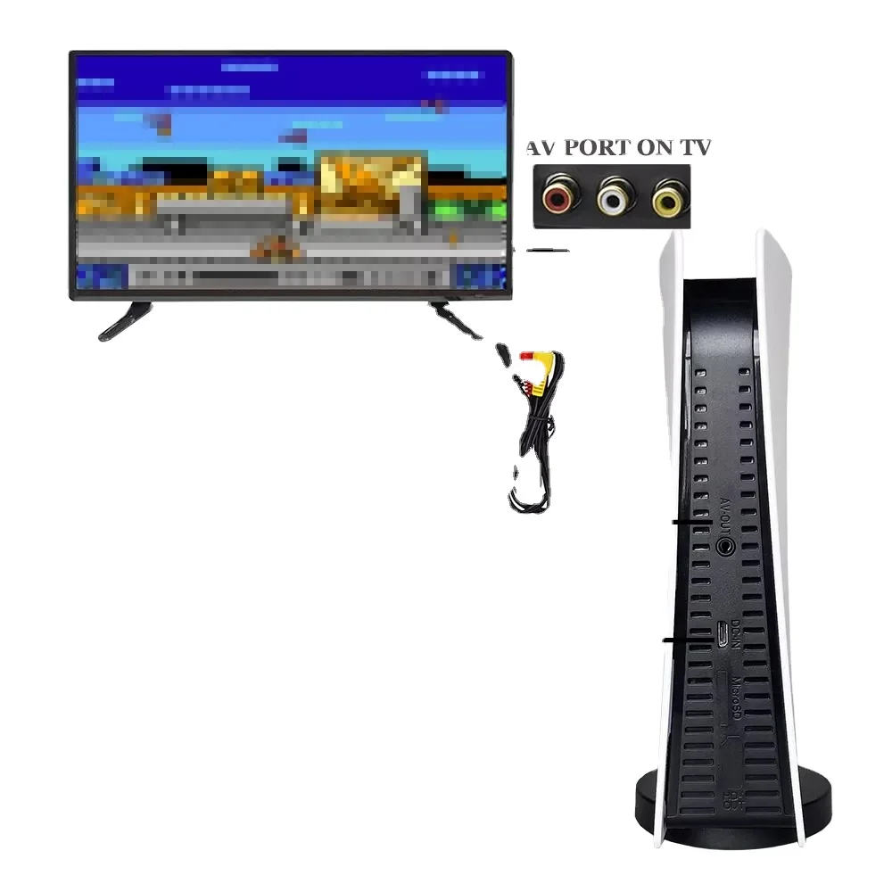 GS5 Retro TV Video Handheld Game Console Player For Nes 8 Bit Games with 200 Different Built-in Games Double Gamepads RCA