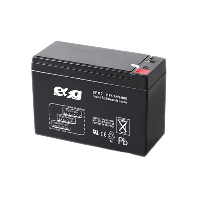 ESG UPS Battery lighting equipment VRLA maintenance free 12V 7AH long life solar storage battery