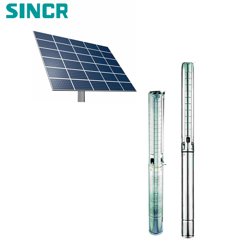 5SP15 Series solar submersible water pump with 15 m3/h water flow and 110m head for agricultural irrigation