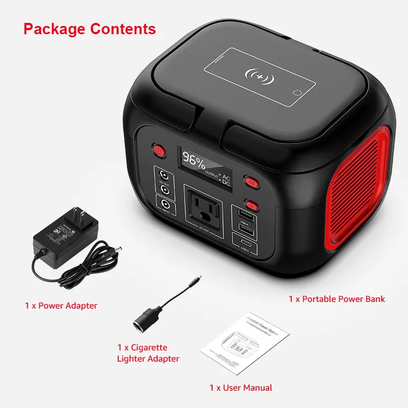 dropship oversea high quality Portable Power Station 110V/220V AC Portable Engergy with Lithium Battery Solar Generator inverter