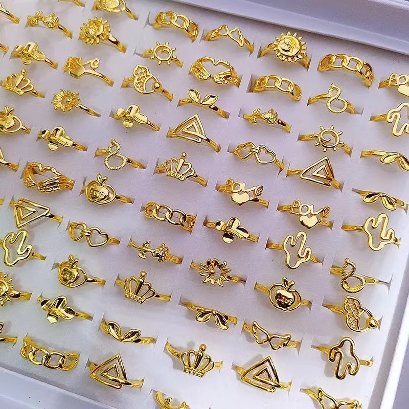 Wholesale night market stalls cheap girl rings, mixed fashion simple ring jewelry gifts