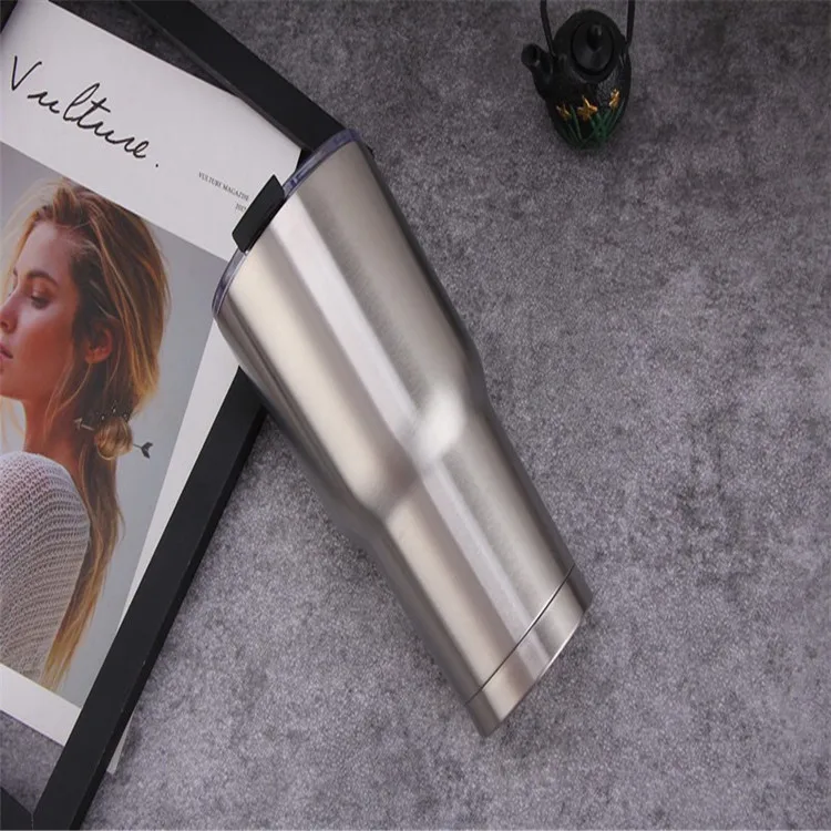 Summer Hot Sale  Customized SUS304 Stainless Steel Double Wall  Ice Bully Large Capacity Cover Cup 30oz