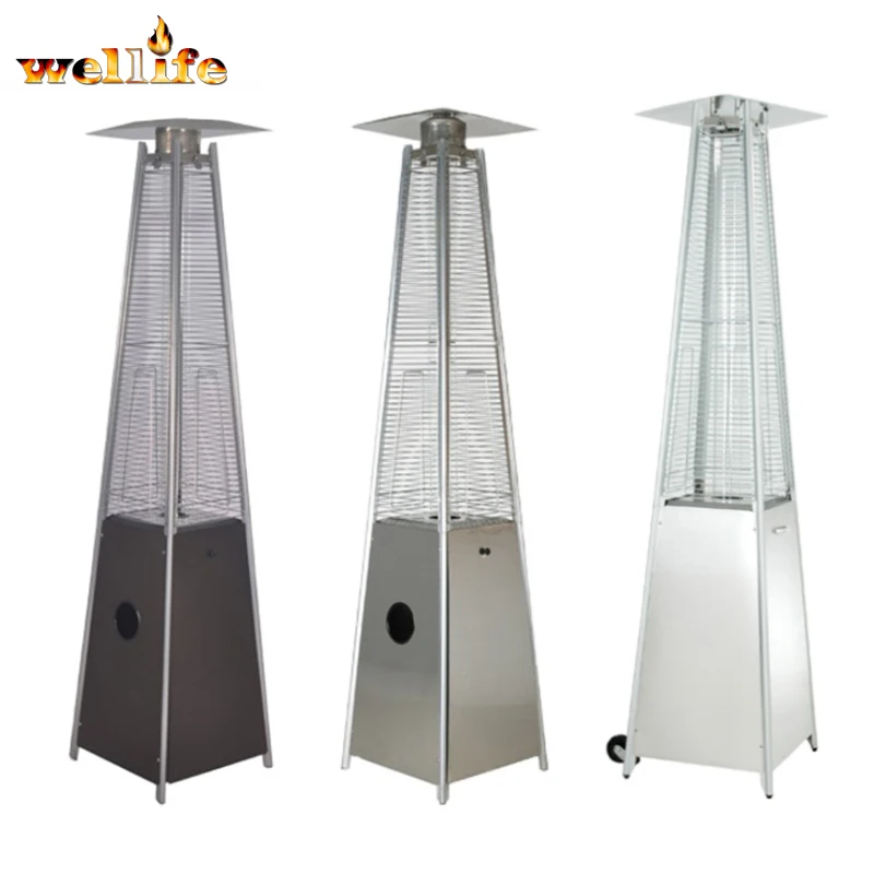 Outdoor Standing Propane Patio Pyramid Heater Stainless Steel Garden Flame Pyramid Patio Heater