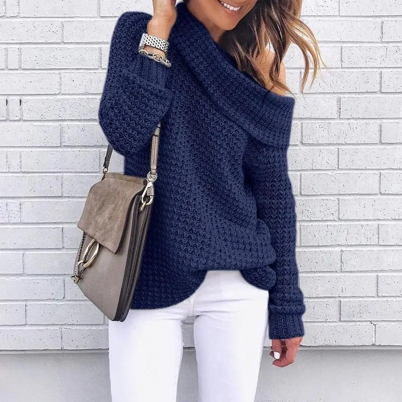 
Brand new autumn winter casual solid color hand knitted sweaters cashmere two piece women sweater with great price 
