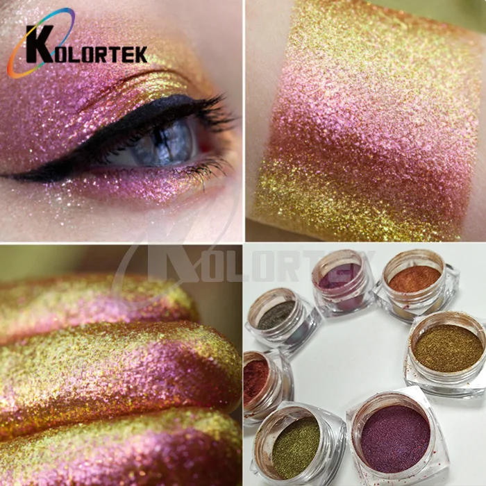 Kolortek duochrome chameleon eyeshadow mica powder private label single loose eyeshadow pigment