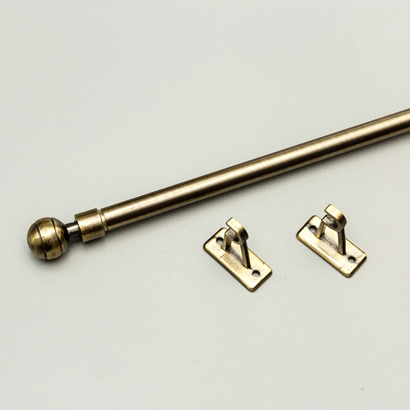 Hot Selling Long Pole And Accessories,Aluminum Iron Pipe,Round Ball Head Cafe Curtain Rod Set