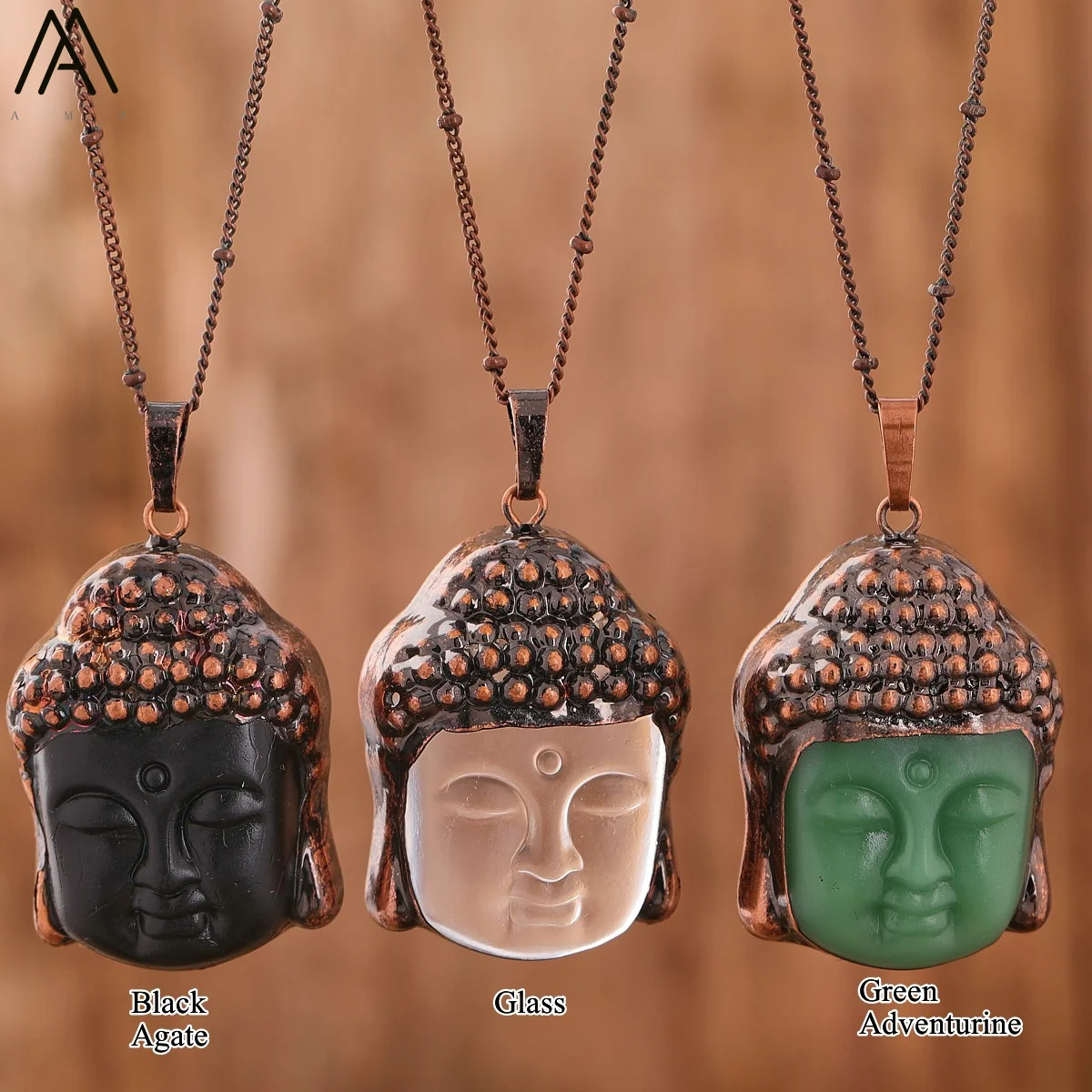 Dainty Gold Buddha Pendant Necklace Yoga Jewelry , Laughing Buddha Charm Mom Gift
