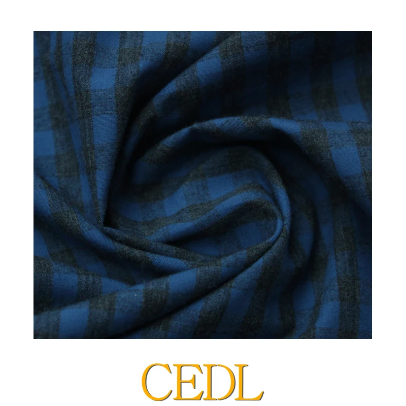 High Quality 100% Cotton Plaid Check Heather Clothing Home Textile Fabric Peach Yarn Dyed Heather Check Fabric