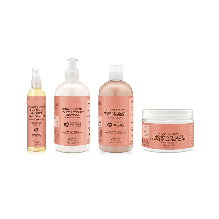 OEM ODM Sampoo Honey Yogurt high quality moisturizing free sulfate  leave in conditioner hair shampoo