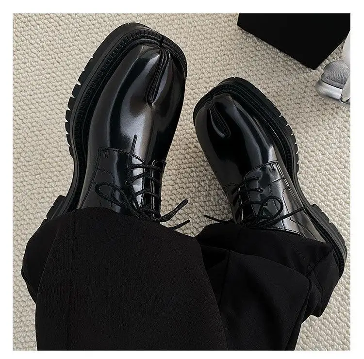 BUSY GIRL DB4523 tabi shoes men women plus size 44 send socks office Loafers lace up mary jane custom split toe shoes men tabi