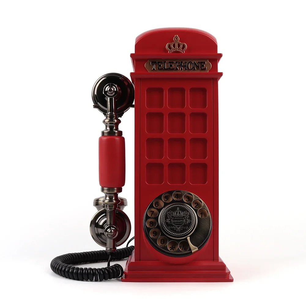 Antique Telephone Photo Booth Vintage Wedding Recorder Audio Guest book Red Pink Telephone Booth Decoration for Indoor Outdoor