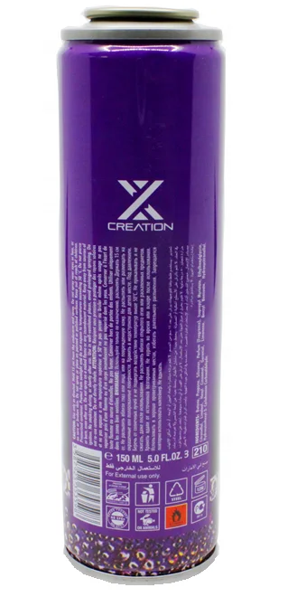 HengYu factory OEM design Tinplate Aerosol Spray Can for body splash perfume body sexy spray