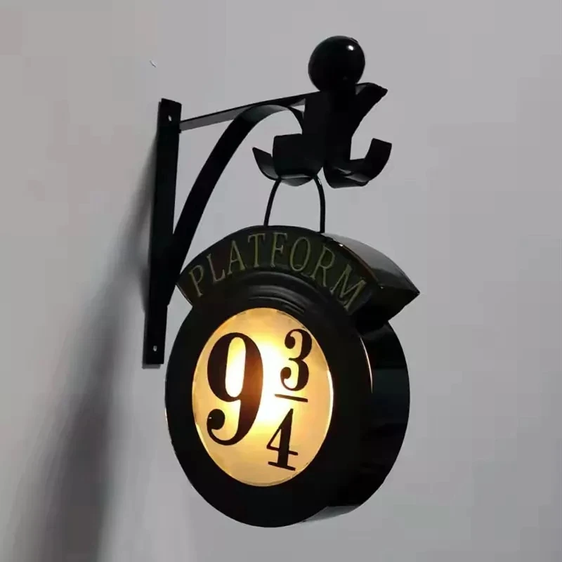 Magic Harry Potter Night Light LED Hanging Wall Lamps Platform Hogwartsed 3D Lamp Home Room Decor Children Birthday Gifts