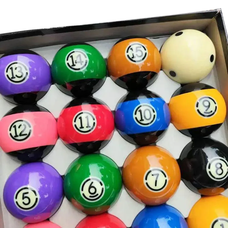Premium Quality 57.2mm Tournament  Black TV Ball Set  American Billiard Balls Box Of 16 PCS